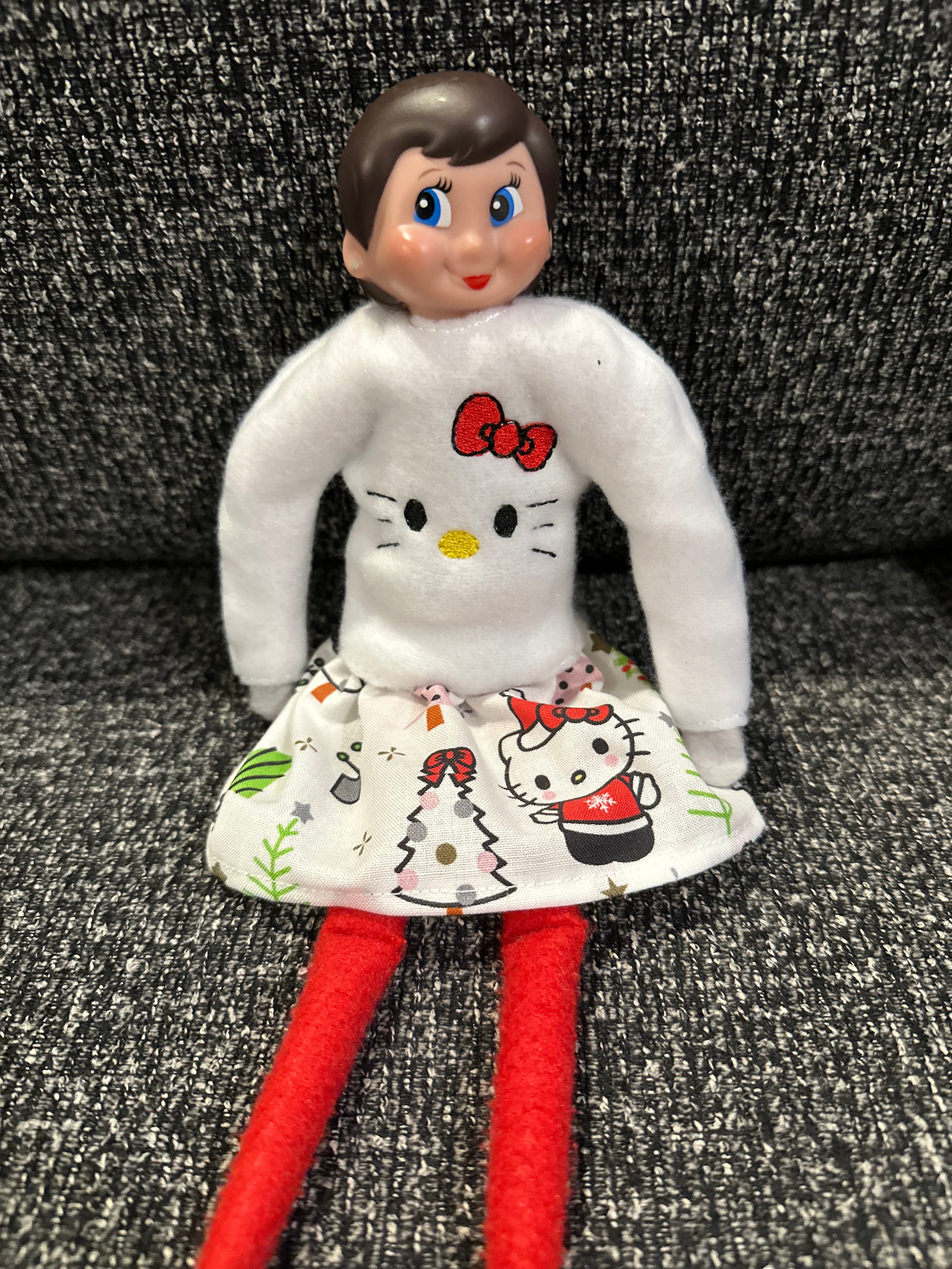 Kitty Elf Sweater and Skirt set