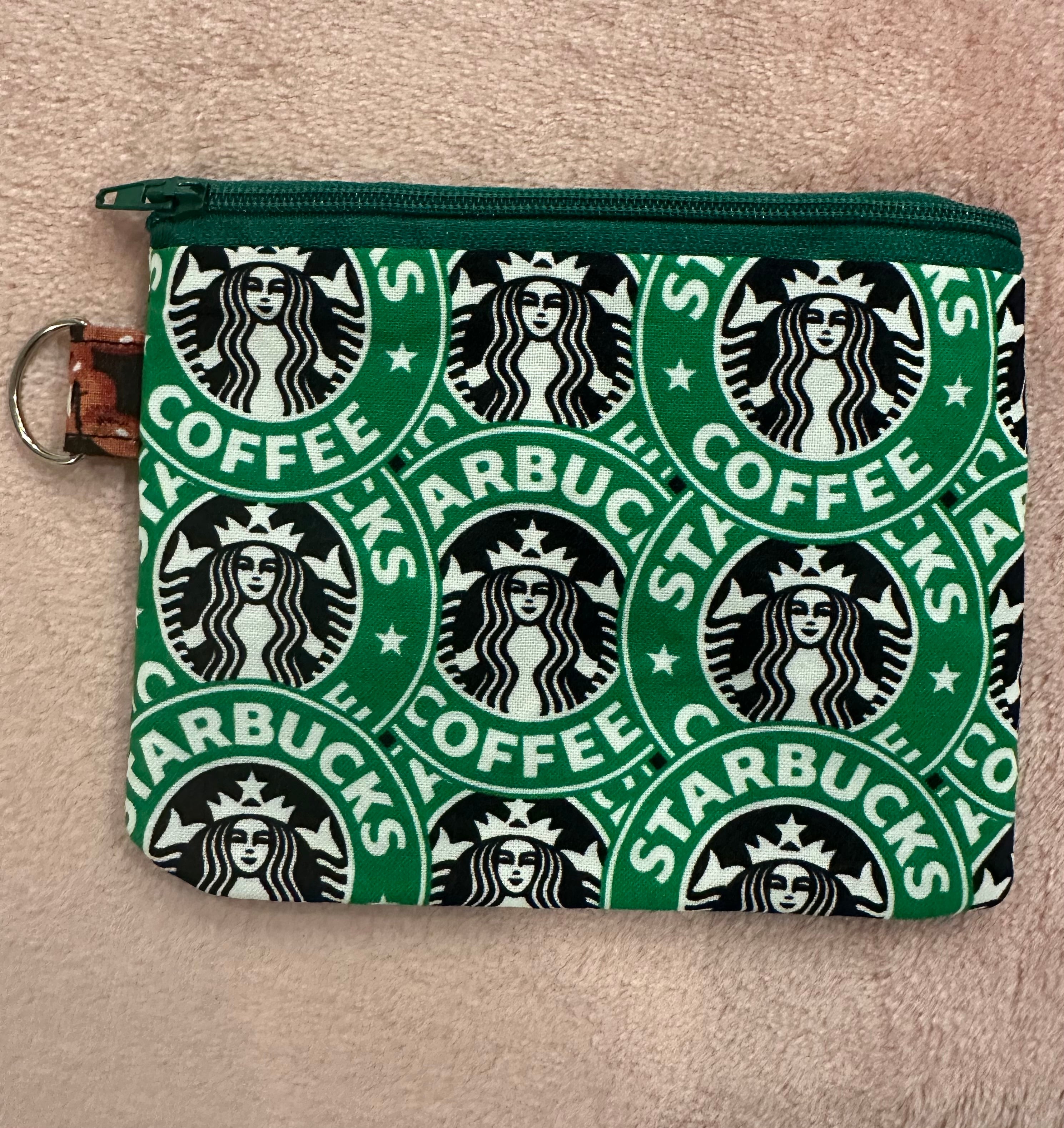 Starbucks Inspired Zippered Pouch