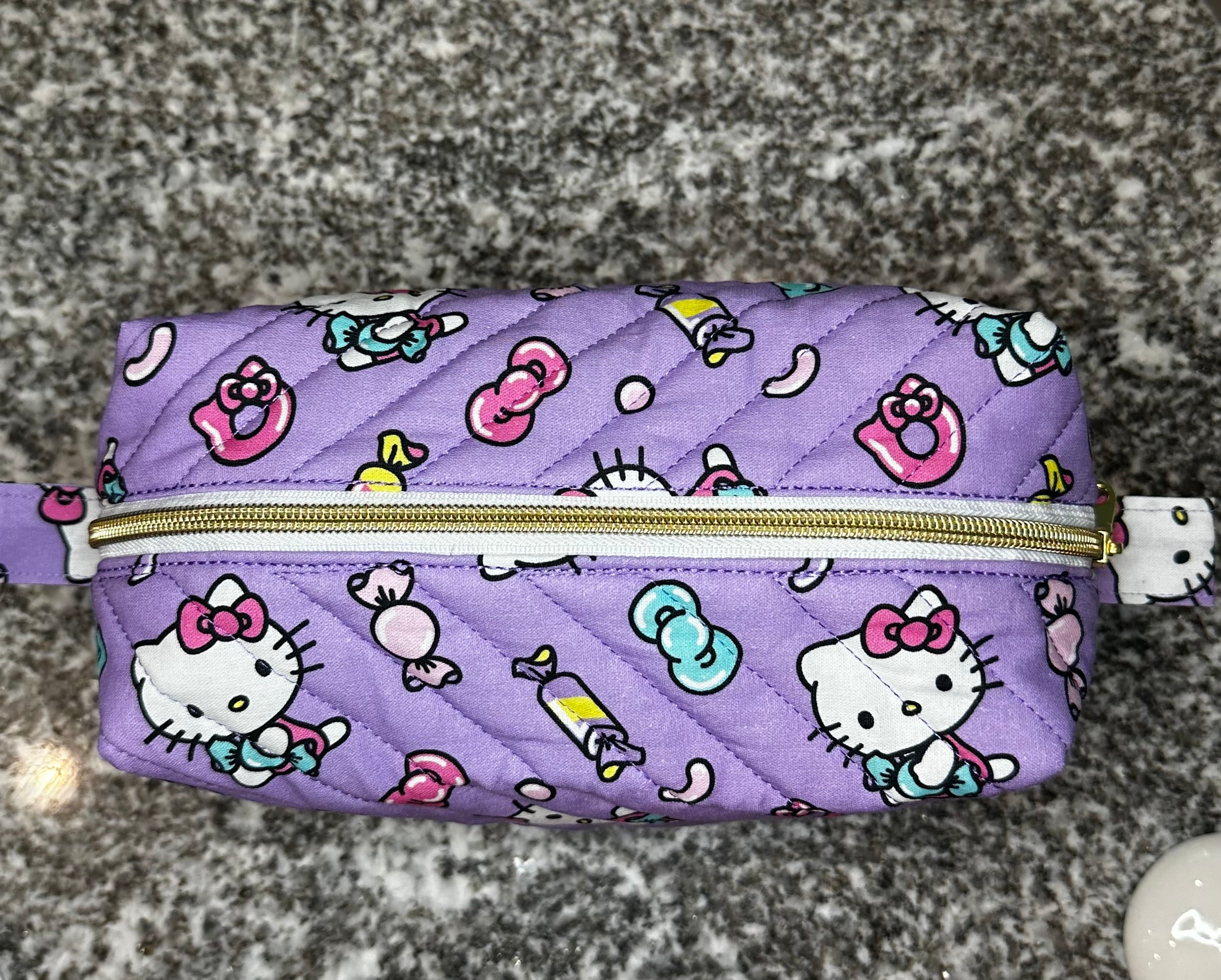 Quilted Fabric Cosmetic Bag