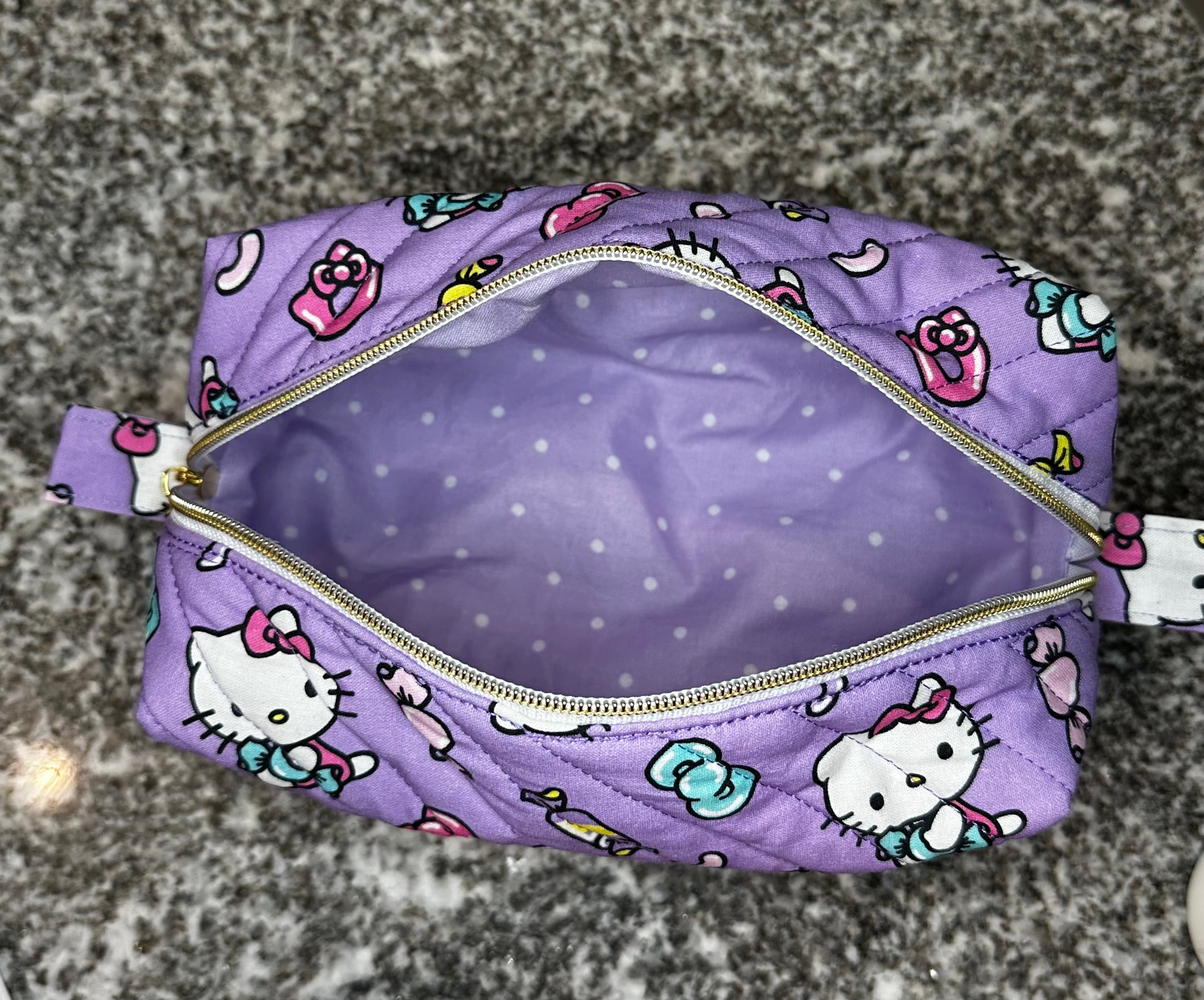 Quilted Fabric Cosmetic Bag