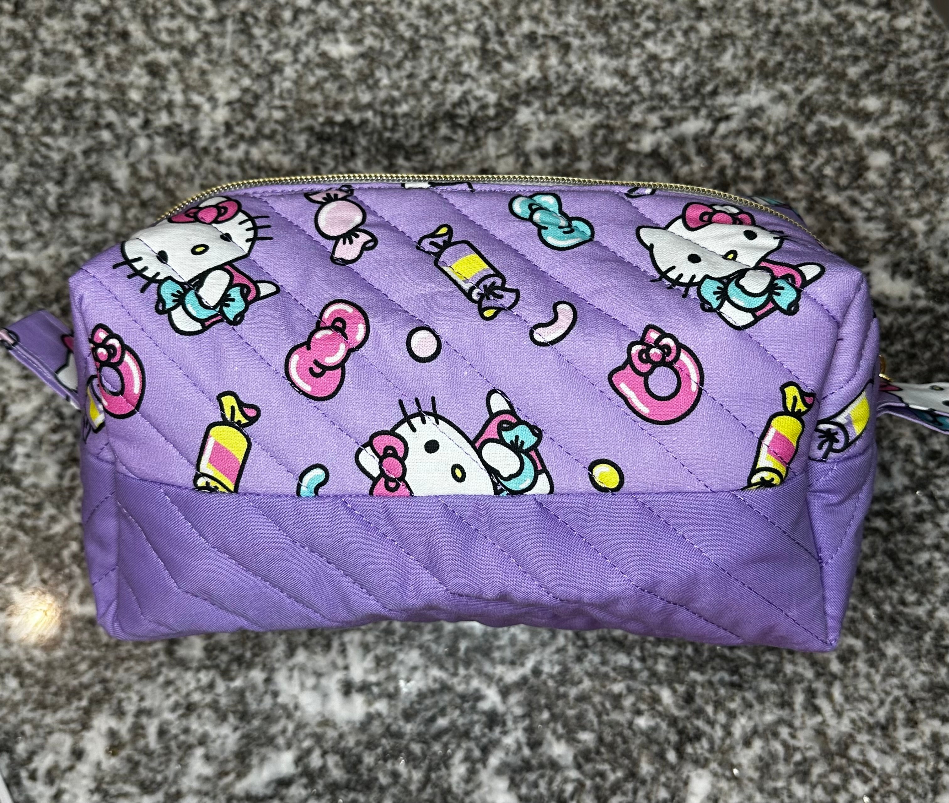 Quilted Fabric Cosmetic Bag