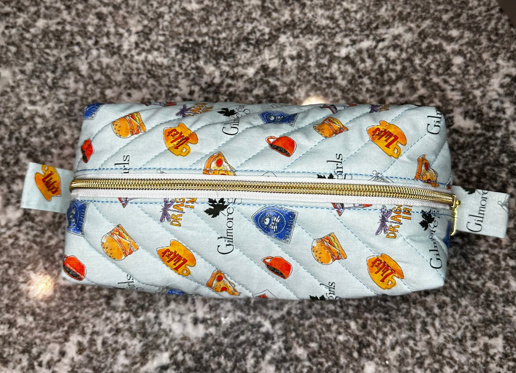 Quilted fabric Cosmetic Bag