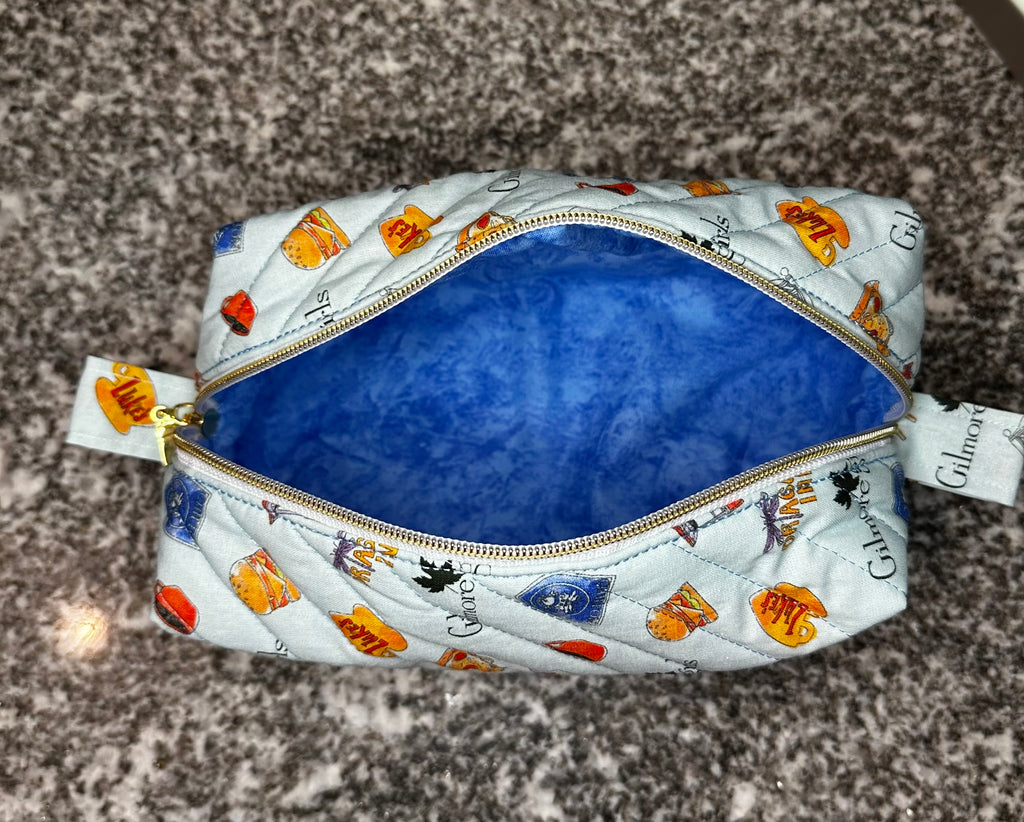 Quilted fabric Cosmetic Bag