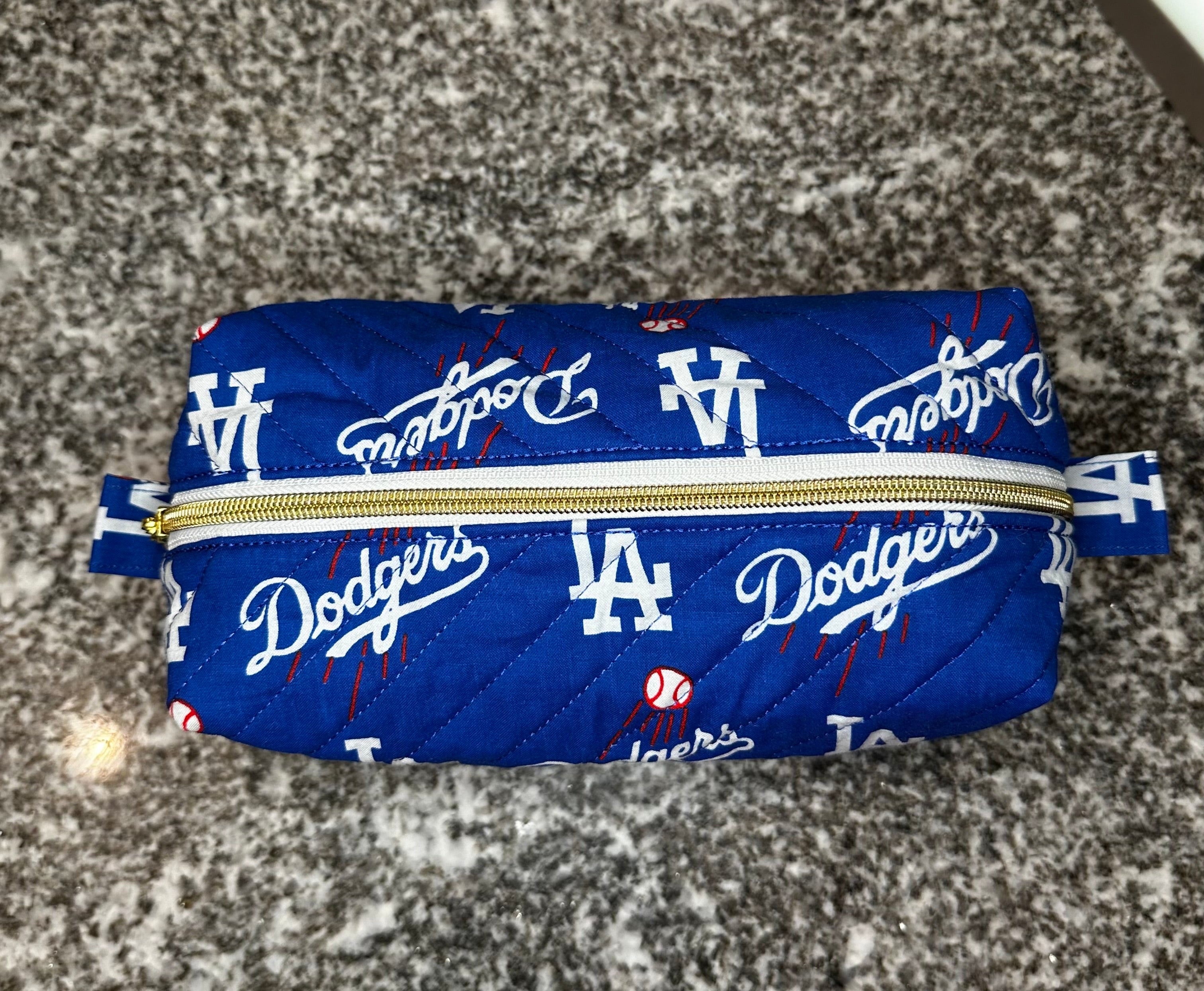 Quilted Fabric Cosmetic Bag