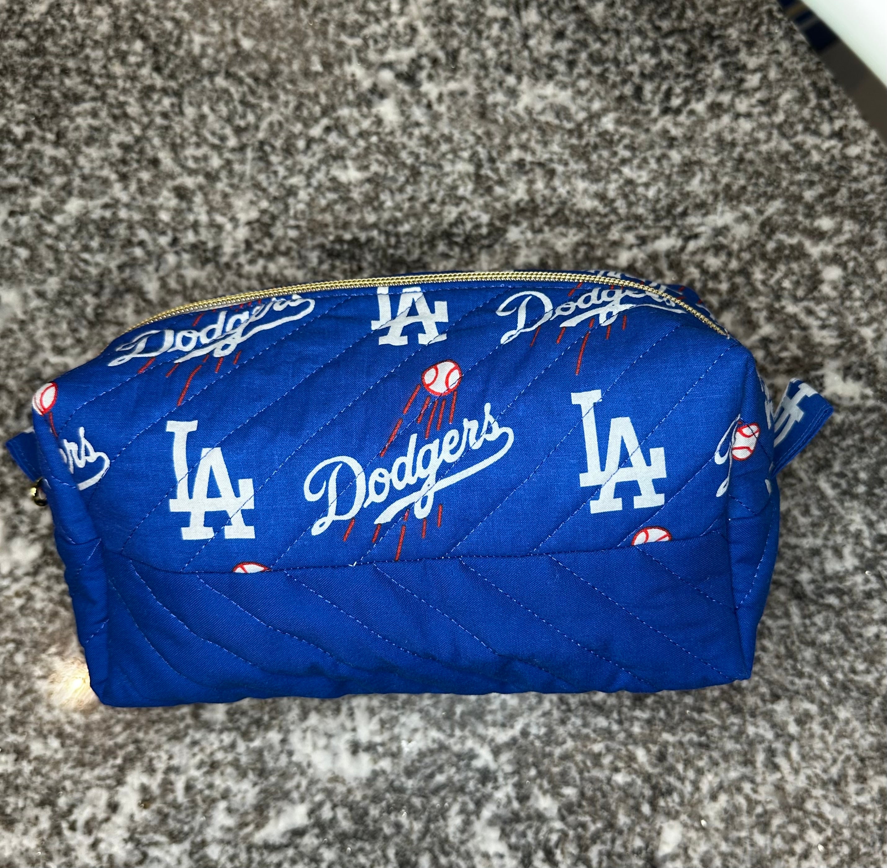 Quilted Fabric Cosmetic Bag
