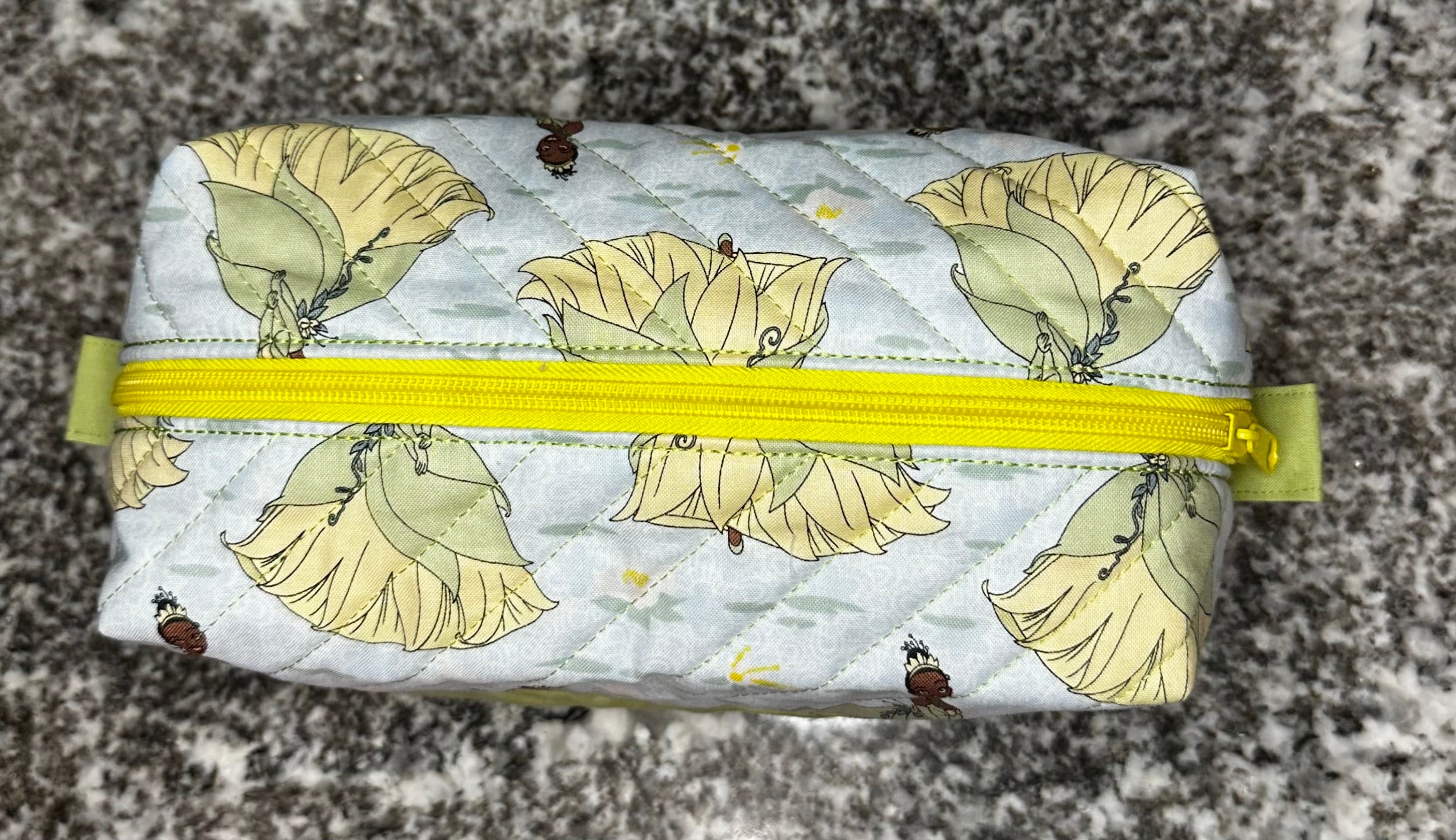 Quilted Fabric Cosmetic Bag