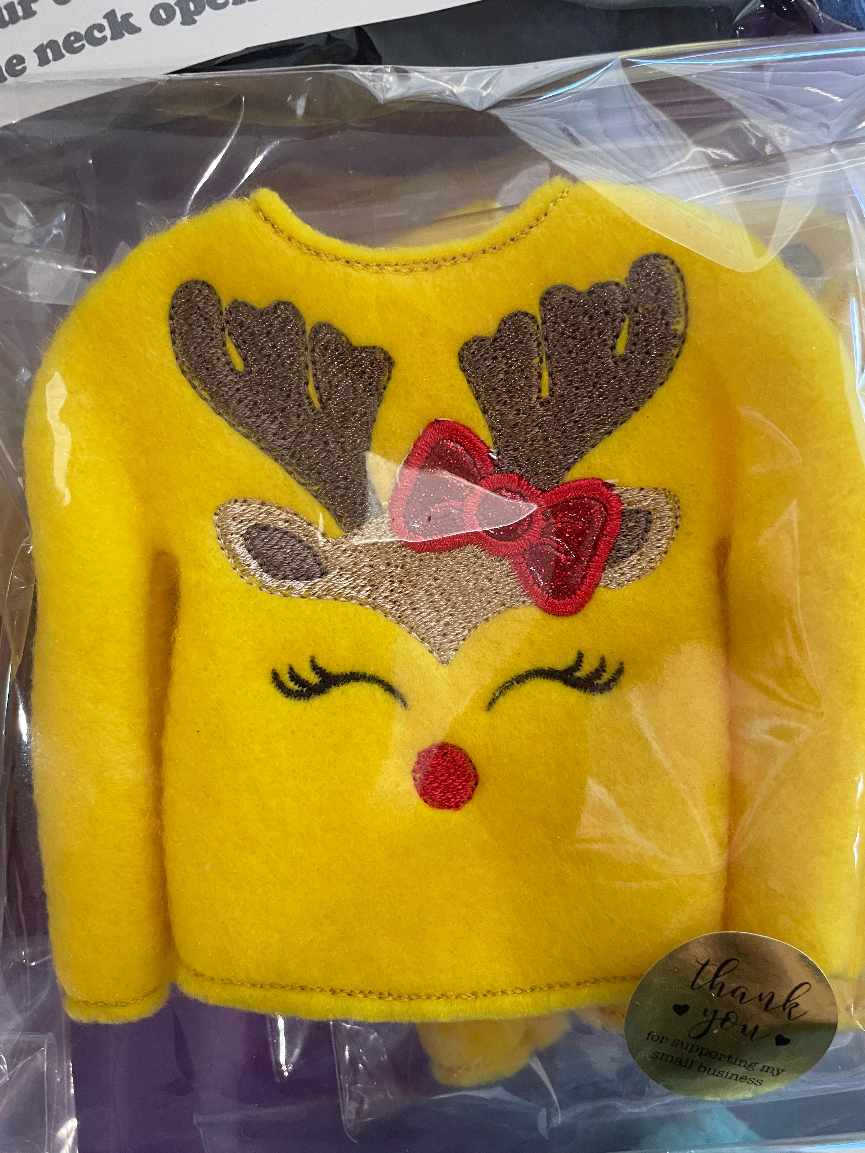 Girl Reindeer Elf Sweater